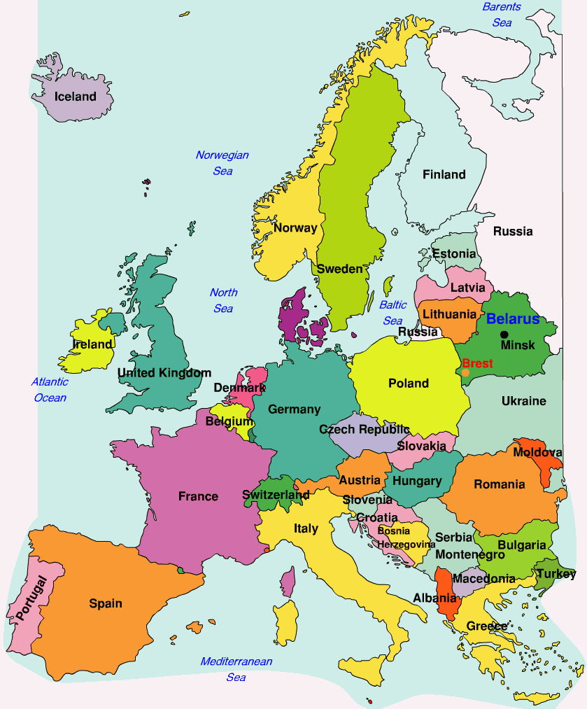 map of Europe